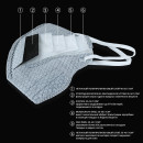 Респіратор KN95 PM2.5 G FFP2 6 шарів, сірий, 15351