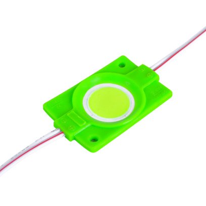 Светодиодный модуль BRT COB 2.4W круглый GREEN, 12В, IP65 зеленый, 00-00014567