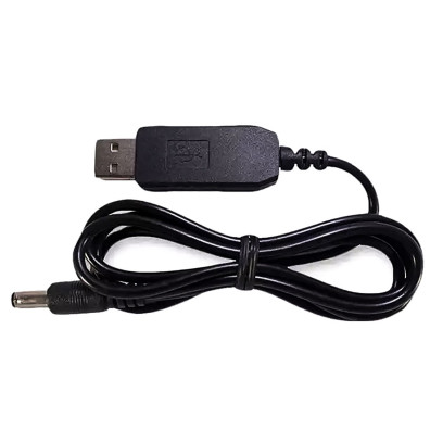 Кабель живлення з перетворювачем DC5-DC12V USB-5.5 1А 90см, 00-00022562