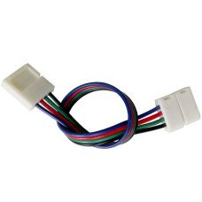  Коннектор для светодиодных лент OEM SC-09-SWS-10-4 10mm RGB 2joints wire (проволока-2 зажима)