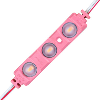Світлодіодний модуль BRT XG194 5630-3 led W 1,5W PINK, 12В, IP65 рожевий з лінзою полусфера, 00-00014574