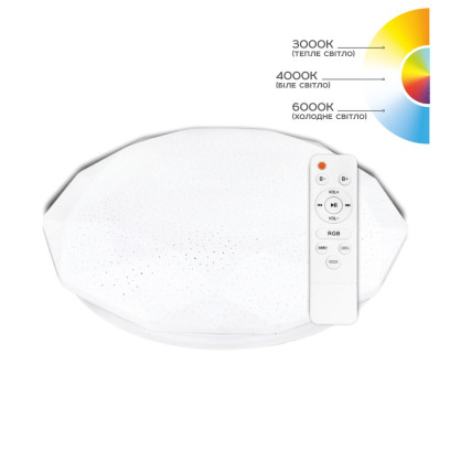 Світильник світлодіодний Biom SMART SML-R44-70-RGB 3000-6000K 70Вт с д/у, 00-00023956