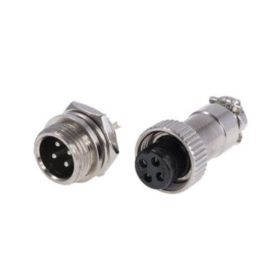 Коннектор для светодиодных лент OEM №18 4pin-4pin "мама" + "папа" металл, 00-00003874