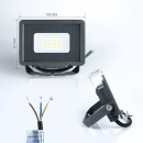 Світлодіодний прожектор BIOM 10W S5-SMD-10-Slim 6200К 220V IP65, 00-00014576