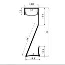 Профиль алюминиевый BIOM PLP-501 50х14.8 плинтус анодированный,(палка 2м), м, 00-00022822 Профиль алюминиевый BIOM PLP-501 50х14.8 плинтус анодированный,(палка 2м), м, 00-00022822