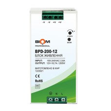  Блок питания Biom Professional DC12 200W BPD-200-12 16,7A под DIN-рейку