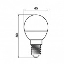 Свiтлодiодна лампа Biom BT-566 G45 7W E14 4500К матова, 00-00001420