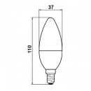 Светодиодная лампа Biom BT-570 C37 7W E14 4500К матовая, 00-00001428 Светодиодная лампа Biom BT-570 C37 7W E14 4500К матовая, 00-00001428