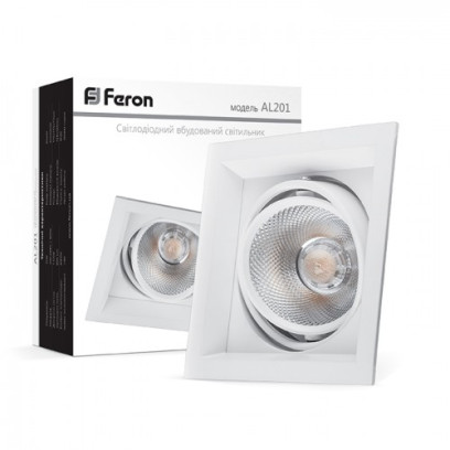 Карданный светильник Feron AL201 COB 12W белый, 6010