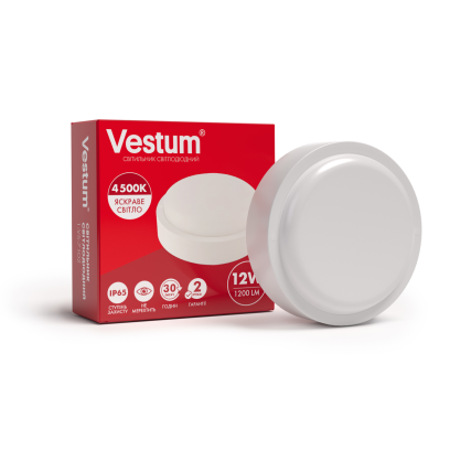 Світлодіодний круглий світильник ЖКГ Vestum 12W 4500K 220V 1-VS-7102, 1-VS-7102
