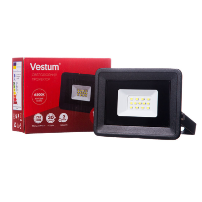 Світлодіодний прожектор Vestum 10W 900Лм 6500K 185-265V IP65 1-VS-3001, 1-VS-3001