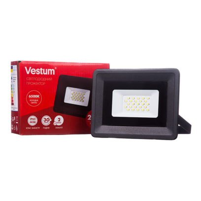Світлодіодний прожектор Vestum 20W 1800Лм 6500K 185-265V IP65 1-VS-3002, 1-VS-3002