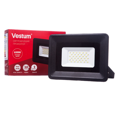 Світлодіодний прожектор LED Vestum 30W 2600Лм 6500K 185-265V IP65 1-VS-3003, 1-VS-3003