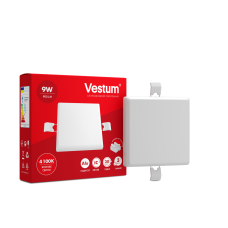 Квадратний світлодіодний врізний світильник "без рамки" Vestum 9W 4100K 1-VS-5602