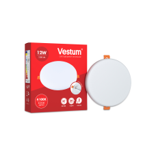 Круглий світлодіодний врізний світильник "без рамки" Vestum 12W 4100K 1-VS-5505