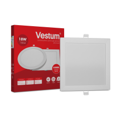 Квадртний світлодіодний врізний світильник Vestum 18W 4000K 220V 1-VS-5205