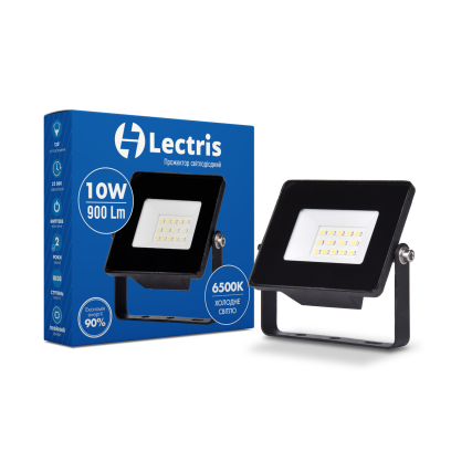 Світлодіодний прожектор Lectris 10W 900Лм 6500K 185-265V IP65 1-LC-3001, 1-LС-3001