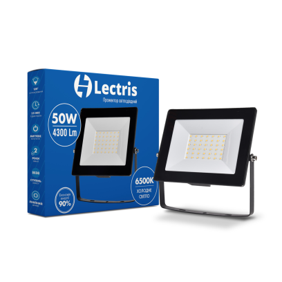Прожектор LED Lectris 50W 4300Лм 6500K 185-265V IP65, 1-LС-3004