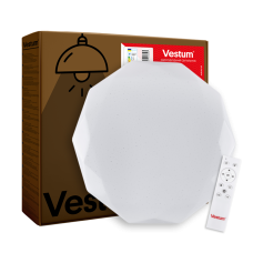 Світильник світлодіодний Vestum DIAMANT зоряне небо 72W 395*55мм 3000К- 6500К 5600Lm з пультом