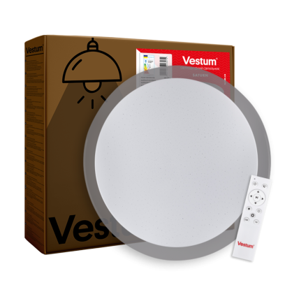 Світильник світлодіодний Vestum SATURN зоряне небо 96W 530*65мм 3000К- 6500К 7500Lm з пультом, VS-81016