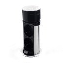 Розетка меблів (вертикальна) 2 x 16 А, 2 x USB 2,4 А, метал + провід 3 x 1.5 mm², EH-AR-306