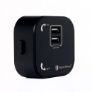 Розетка трекова подвійна USB Pandora Black (Чорний) 2,4 А, EH-PT-002B