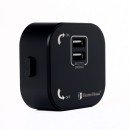 Розетка трековая двойная USB Pandora Black (Черный) 2,4 А, EH-PT-002B