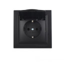 Розетка з кришкою IP44 з/з 16 A Графіт, EH-2116-PG Розетка з кришкою IP44 з/з 16 A Графіт, EH-2116-PG