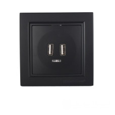 Розетка USB (2 порти) 2 A Графіт