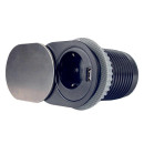 Розетка меблів 1 x 16 А, 1 x USB 2,4 А, провід 3 x 1.5 mm², EH-AR-304