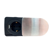 Компактна меблева розетка 1 x 16 А, 1 x USB 2,1 А, провід 3 x 1.5 mm²