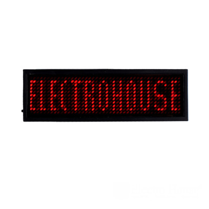 LED бейдж 44Х11 т. 90х30х6 мм Червоний, EH-BL-001