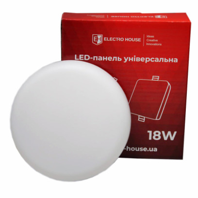 LED панель універсальна Кругла 4000К 18 Вт 1500 Лм, EH-PU-18RD