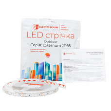  LED стрічка 12Вт 24 В 2835 120 діодів 120Лм/Вт червоний (серія Externum), гарантія 3 роки