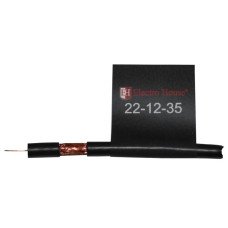 Кабель коаксіальний RG-6U 100% Мідь 0,75 Мідна фольга 100 мідних жил ПЕ/чорний