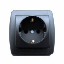 Розетка із заземленням 16 А Acura Графіт, EH-2145-PG