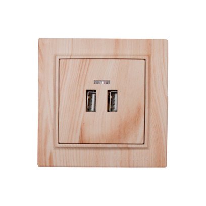 Розетка USB (2 порти) 2 A Enzo Світле дерево, EH-5320-WW