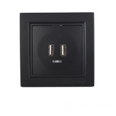 Розетка USB (2 порта) 2 A Графит