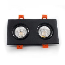 LED Светильник потолочный Черный двойной 5Wx2 угол поворота 45° 4100К