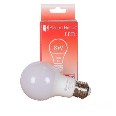 LED лампа Стандартная (груша) G45 E27 8 Вт 4100К, EH-LMP-1240