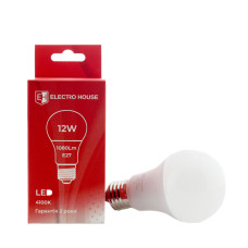 LED лампа A60 E27 12 Вт 4100К