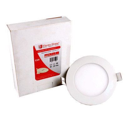 LED панель Кругла 4100К Ø 120мм/Ø роб. 100мм 6 Вт 540 Лм, EH-LMP-1271