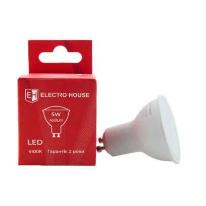 LED лампа GU10 5 Вт 4100К, EH-LMPT-1263