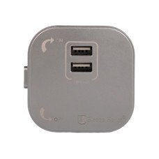 Розетка трекова подвійна USB Pandora (Сірий) 2,4 А