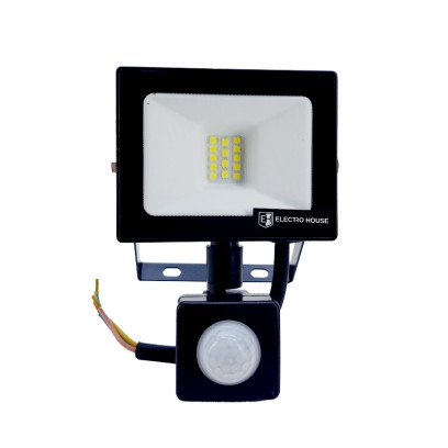 LED прожектор з д. руху 10 Вт 6500К 900 Лм IP65, EH-LP-211