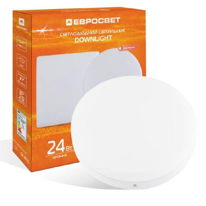 Світильник точковий накладний Євросвітло 24Вт коло LED-SR-170-24 6400К., 000057961
