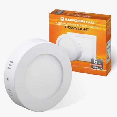 Світильник точковий накладний Євросвітло 6Вт коло LED-SR-120-6 4200К, 000039175