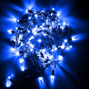 Гірлянда вулична STARLIGHT бахрома синій Flash 75LED IP44 чорний 2x0.7м, 000057263