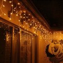 Гирлянда уличная STARLIGHT бахрома белый/желтый Flash 75LED IP44 прозрачный 2x0.7м, 000057267