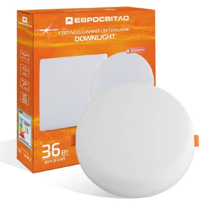 Світильник точковий врізний Євросвітло 36Вт коло LED-R-220-36 4200К., 000057950